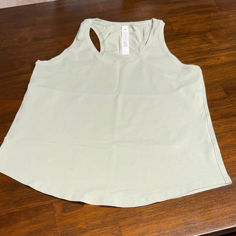 Lululemon Love Tank Top Cotton Fog Green Size 10